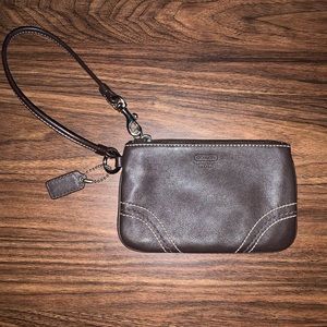 Brown Coach Wristlet
